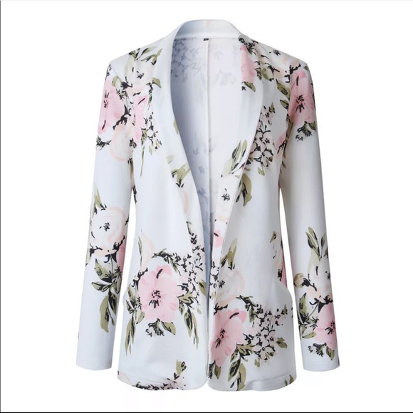 Springtime floral blazer with pockets - Picture 4 of 7